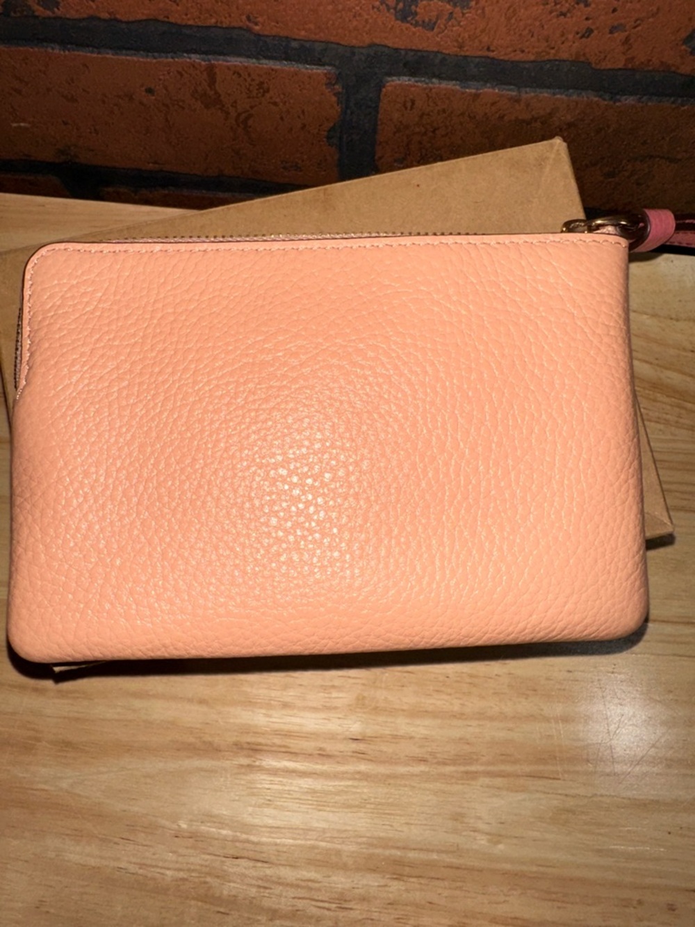 COACH Corner Zip Wristlet Wallet Clutch Horse & Carriage Faded Blush Leather NWT - Picture 6 of 7